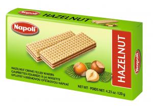 Hazelnut cream filled wafers